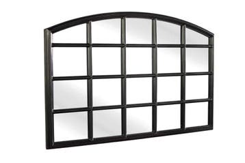 Moderne wandspiegel PARIS 120cm zwarte raamspiegel rond, Ophalen of Verzenden, Nieuw