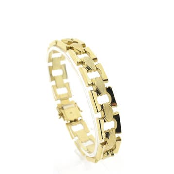 Gouden Bismarck schakelarmband, Ophalen of Verzenden, Gebruikt, Goud, Goud