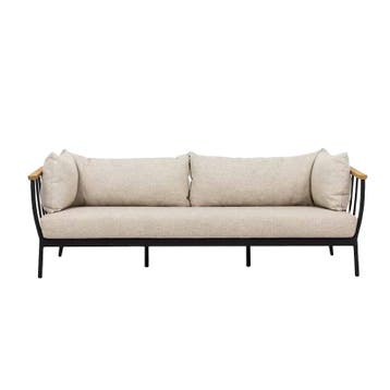 Apple Bee Condor bank 3 zits bank Zwart - Loungeset, Nieuw