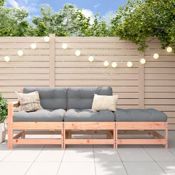 vidaXL 3-delige Loungeset massief douglashout, Verzenden, Nieuw, Loungeset