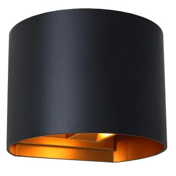 Moderne up down wandlamp zwart, Dion, IP65, Ophalen of Verzenden, Nieuw, Aluminium, Wandlamp