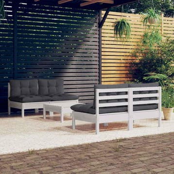 vidaXL 5-delige Loungeset met antracietkleurige kussens, Verzenden, Nieuw, Loungeset