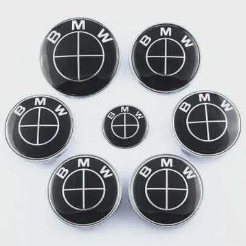 7-delige BMW Embleem & Sticker Set: Kap, Stuur, Velgen & Mee, Verzenden, Nieuw