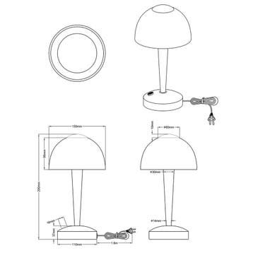 LED Tafellamp - Tafelverlichting - Trion Vonton - 4W - Warm, Ophalen of Verzenden, Nieuw, Metaal, Overige fittingen