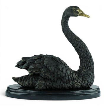 sculptuur, Elegant Swan - 7.2 kg - 30 cm - Brons, Marmer, Antiek en Kunst, Curiosa en Brocante