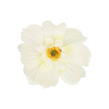Haarspeld Duckklem 12cm – Haarbloem - Wit, Nieuw
