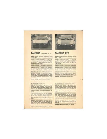 1973 DE TOMASO PROGRAMMA BROCHURE ITALIAANS ENGELS, Nieuw, Author