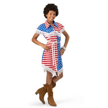 Jurk Dames USA Vlag Franjes, Ophalen of Verzenden, Nieuw