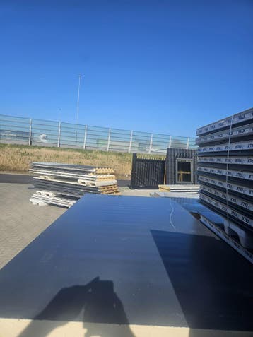 Wandpaneel, 120 mm, antraciet, b-keus sandwichpaneel, Verzenden, Gebruikt, Overige materialen, 100 mm of meer