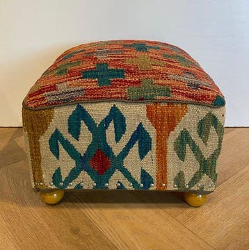 Kelim Poef(Ongebruikt/Nieuw) - Kelim - 34 cm - 34 cm, Nieuw