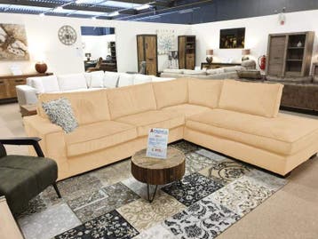 Hoekbank Follega - hoekbanken - Creme, Nieuw, 150 cm of meer, Stof, 250 tot 300 cm