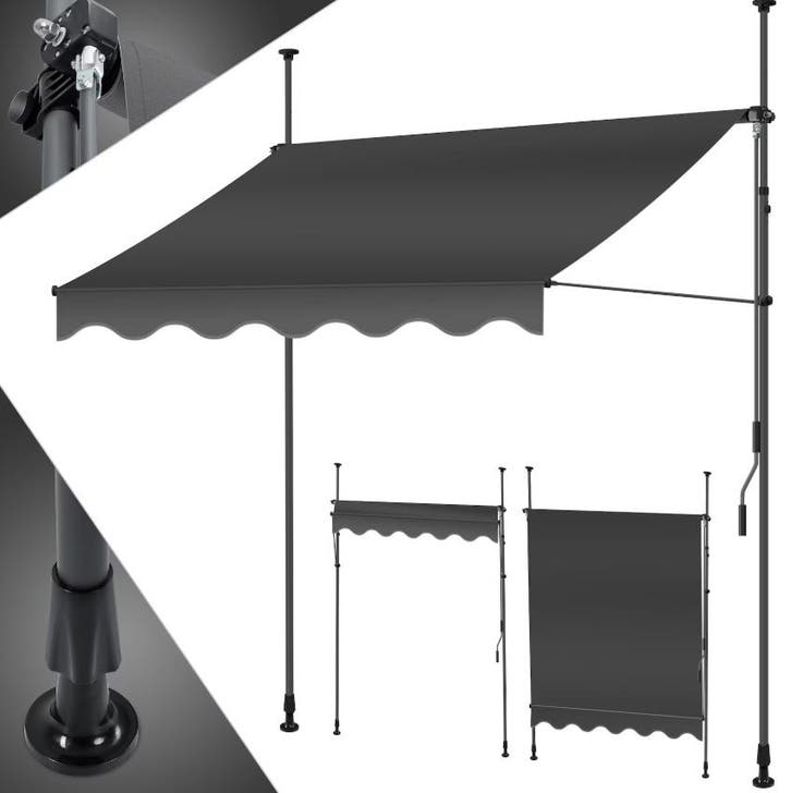 Klemzonwering / zonnescherm met handzwengel - breedte 350, Tuin en Terras, Zonneschermen, Verzenden