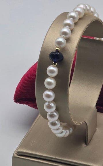 Zonder minimumprijs - Armband - 18 karaat Geel goud Parel -, Nieuw
