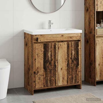 vidaXL Badkamer Onder Wasbak Kast Oud hout 78,5 x 37,5 x 81, Verzenden, Nieuw