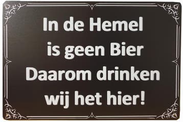 In de hemel geen bier reclamebord, Verzamelen, Ophalen of Verzenden, Nieuw