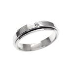 Piaget witgouden damesring met diamant; 0,02 ct., Gebruikt, Overige kleuren, 19 tot 20, Ophalen of Verzenden