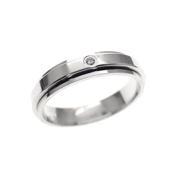 Piaget witgouden damesring met diamant; 0,02 ct., Sieraden, Tassen en Uiterlijk, Gebruikt, 19 tot 20, Ophalen of Verzenden, Met edelsteen