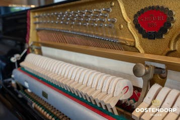 Schimmel 112 PE messing piano - 257793, Muziek en Instrumenten, Piano's, Zo goed als nieuw, Zwart
