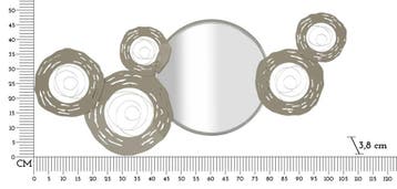 MUUR IJZEREN PANEEL HOP MET SPIEGEL CM 106X3,8X48, Ophalen of Verzenden, Nieuw