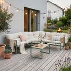 Loungeset Karg tuinset met kussens groen en beige casa.pro, Verzenden, Nieuw