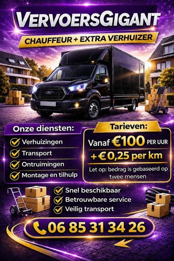 Spoed Transport &amp; Verhuisservice | Heel NL, Diensten en Vakmensen, Verhuizers en Opslag, Inpakservice, Opslag