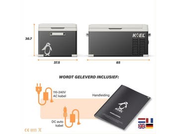 KOEL Crate 25 - Compressor Koelbox 12V en 230V - Koelt tot, Verzenden, Nieuw