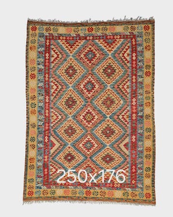 Afgan tribal kelim 250x176 handgeweven wollen vloerkleed, 200 cm of meer,  Perzisch tapijt kelim killim wollen vloerkleed handgeknoopt 
