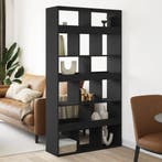 vidaXL Kamerscherm 100x33x187,5 cm bewerkt hout zwart, Verzenden, Nieuw, Overige houtsoorten