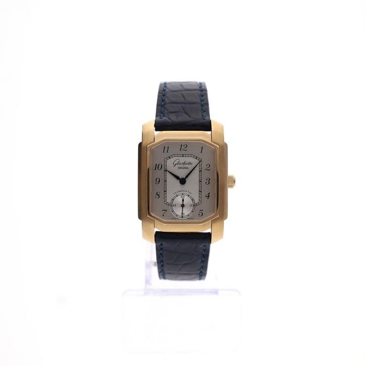 Glashütte Original Senator 1845 Karree 18ct. 42-05-01-02-.., Sieraden, Tassen en Uiterlijk, Horloges | Heren, Leer, Zo goed als nieuw