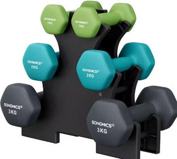 Neopreen Halterset 12kg – Antislip Dumbbells voor Thuisfitne, Sport en Fitness, Fitnessmaterialen, Verzenden, Nieuw