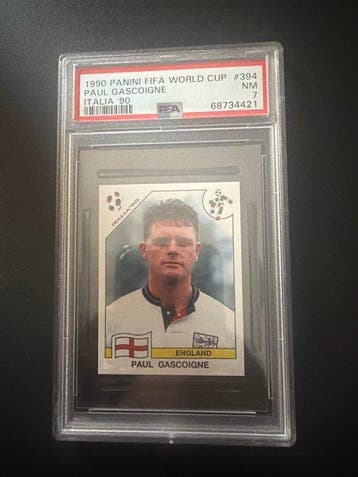 1990 Panini Paul Gascoigne - PSA 7 Graded sticker, Nieuw