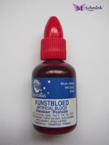 ACTIE Kunstbloed 20ml (stollend) nep bloed schmink halloween, Ophalen of Verzenden, Nieuw, Fopartikel, Halloween of Griezel