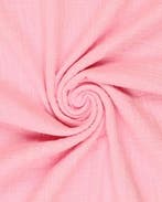 Hydrofiel Katoen Linnenstructuur Licht Roze, Nieuw, Roze