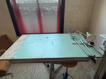 UNIC L.Sautereau - Tekentafel - Metaal, Hout