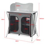 Campingkast opvouwbaar 104,5x80x50,5 cm donkergrijs, Caravans en Kamperen, Verzenden, Nieuw