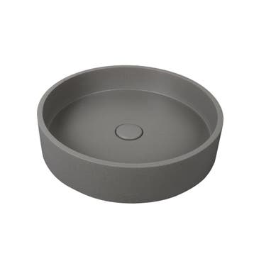 Waskom Kyma 42.5x42.5x10cm beton rond grijs inclusief, Verzenden, Nieuw