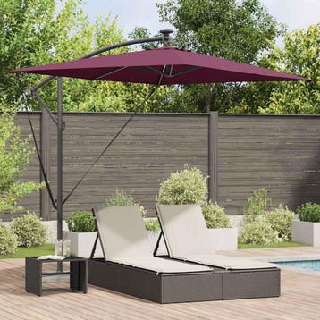 vidaXL Parasol Bordeaux Rood 294 x 200 x 270 cm Polyester en, Verzenden, Nieuw, 2 tot 3 meter