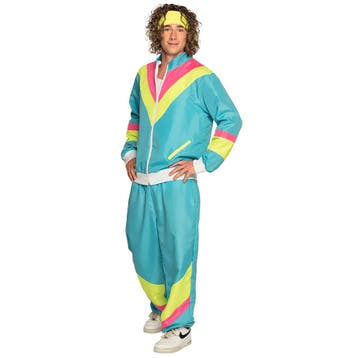 Retro Trainingspak Neon-Blauw, Ophalen of Verzenden, Nieuw