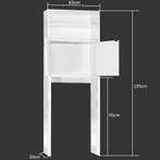 Wasmachinekast Neapel Wit 195x63x20cm (Meubelen, Interieur), Huis en Inrichting, Verzenden