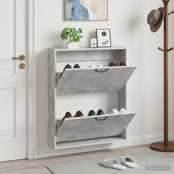 vidaXL Wandgemonteerde Schoenkast HOORN 71 x 17 x 86 cm, Verzenden, Nieuw