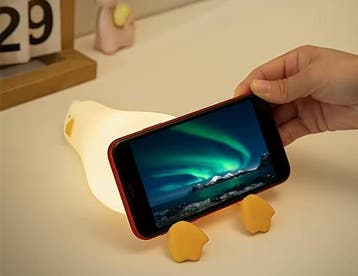 LED Nachtlampje Eend – Siliconen Kinderlamp Dimbaar met Time, Huis en Inrichting, Lampen | Tafellampen, Verzenden, Nieuw