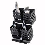 GGM Gastro | Bestekbak BLACK LINE - met 4 vakken - RVS, |, Verzenden, Nieuw