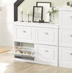 Schoenenkast 4 Kieplades – Smal Schoenenmeubel met 8 Vakken, Huis en Inrichting, Kasten | Schoenenkasten, Verzenden, Nieuw