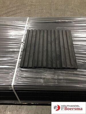 Rhombus triple profiel 28 X 130 mm | Zwart gecoat!, 25 tot 50 mm, Nieuw, Plank, 300 cm of meer