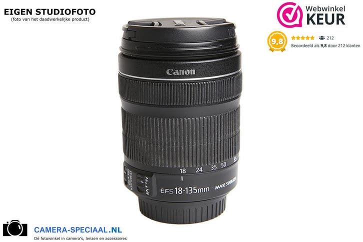 Canon EF-S 18-135mm IS STM lens met 12 maanden garantie, Audio, Tv en Foto, Fotografie | Lenzen en Objectieven, Standaardlens