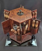 Sigarendoos - Spaans cederhout carrousel-humidor in