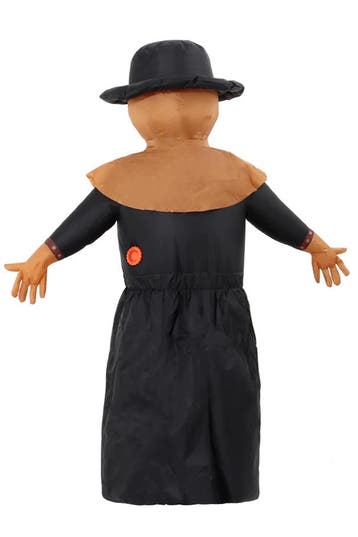KIMU® Opblaas Kostuum Pestdokter Voodoo Opblaasbaar pak Pest, Carnaval, Nieuw, Overige maten, Ophalen of Verzenden