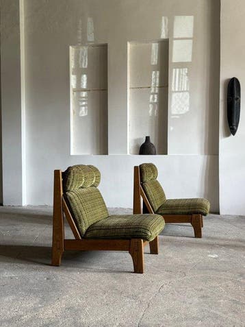 Fauteuil (2) - Eik, Fluweel