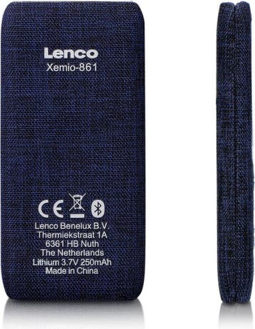 Lenco Xemio-861BU - MP3-speler met Bluetooth® en 8 GB micro, Verzenden, Zo goed als nieuw