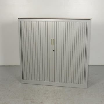 Roldeurkast Aspa - Grijs - 117 x 120 cm - Eiken napoli, Ophalen of Verzenden, Nieuw